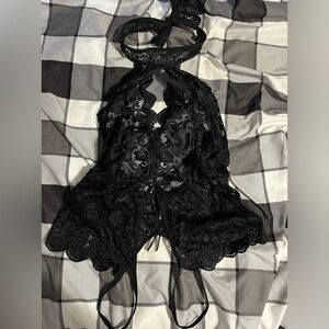 Black lace Halter Top Lingerie🖤